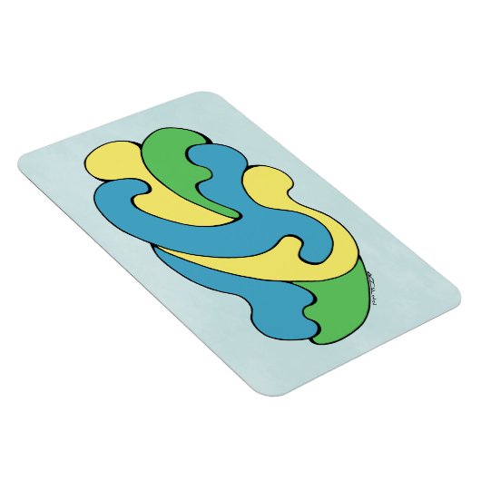 Magnet Flexible Courbes d'insertion (Jaune, Bleu, Vert) (Côté Droit)