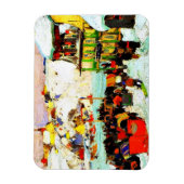 Magnet Flexible Course de chevaux en hiver par Clarence Gagnon (Vertical)