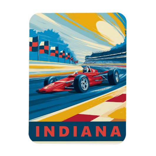 Magnet Flexible Course vintage Indiana (Vertical)