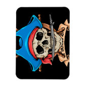 Magnet Flexible Couteau à morsure de crâne de pirate (Vertical)