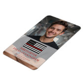 Magnet Flexible Coutume mince Red Line Firefighter Academy Grad (Côté Gauche)