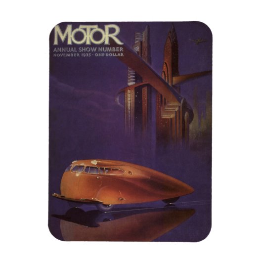 Magnet Flexible Couvercle de Magazine automobile vintage, voiture  (Vertical)