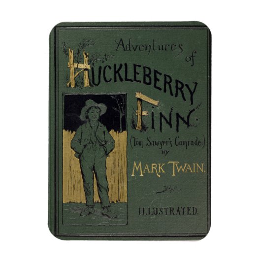 Magnet Flexible Couverture de 'Adventures of Huckleberry Finn' par (Vertical)