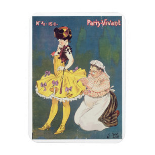 Magnet Flexible Couverture de "Paris-Vivant" Magazine, 1901
