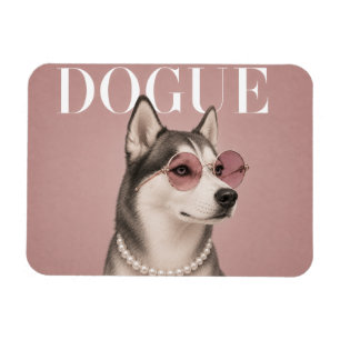 Magnet Flexible Couverture Fille de couverture Husky sibérien rose