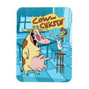 Magnet Flexible Cow and Chicken Smiling Graphic