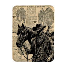 Cowboy à cheval illustration de l'art occidental