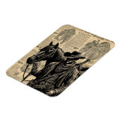 Magnet Flexible Cowboy à cheval illustration de l'art occidental (Côté Gauche)