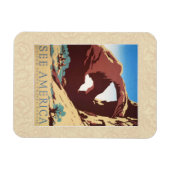 Magnet Flexible Cowboy Desert Vintage Western Horses (Horizontal)