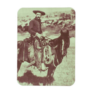 Magnet Flexible Cowboy du Montana, c.1880 (photo de b/w)