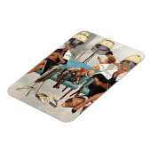 Magnet Flexible Cowboy endormi dans le salon de beauté (Côté Gauche)