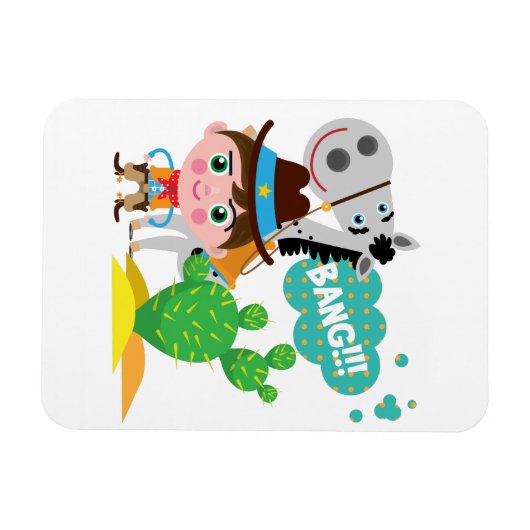 Magnet Flexible Cowboy et cheval (Horizontal)