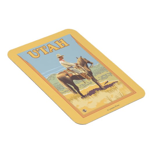 Magnet Flexible Cowboy (Vue latérale)Utah (Côté Droit)
