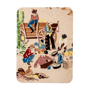Magnet Flexible Cowboys - Papier peint Vintage - Wild West