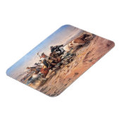 Magnet Flexible Cowboys roping a steer, 1897 (huile sur toile) (Côté Gauche)