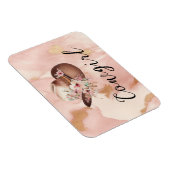 Magnet Flexible Cowgirl Crème rose Brown Or Cowhide (Côté Droit)