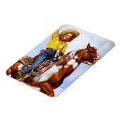 Magnet Flexible Cowgirl Rider Pin Up (Côté Gauche)