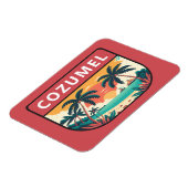 Magnet Flexible Cozumel Mexico Retro Emblem (Côté Gauche)