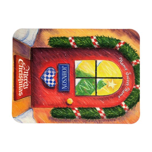 Magnet Flexible Cozy Red Front Door (Horizontal)