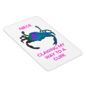Magnet Flexible Crab Pink Ribbon Car aimant Cancer du sein (Côté Droit)
