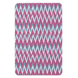 Magnet Flexible Cranberry et Turquoise Motif iKat ZigZag