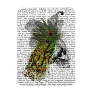 Magnet Flexible Crâne avec la plume Headress