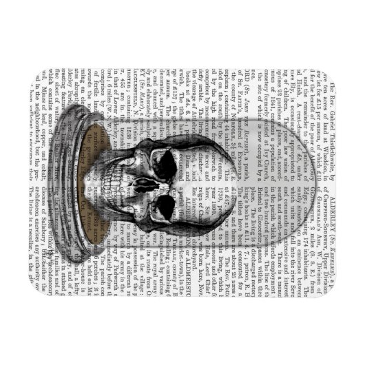 Magnet Flexible Crâne dans Bell Jar 2 (Horizontal)