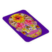 Magnet Flexible Crâne de fleurs 4 - Tropical (Côté Droit)