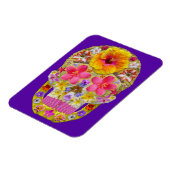 Magnet Flexible Crâne de fleurs 4 - Tropical (Côté Gauche)