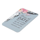 Magnet Flexible Crâne de vache rustique Boho floral Blush Modifier (Côté Gauche)