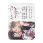 Magnet Flexible Crâne de vache rustique flou d'aquarelle photo (Vertical)