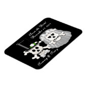 Magnet Flexible Crâne et os croisés Enregistrer l'aimant Date (Côté Gauche)