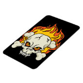 Magnet Flexible Crâne flamboyant et os croisés (Côté Gauche)