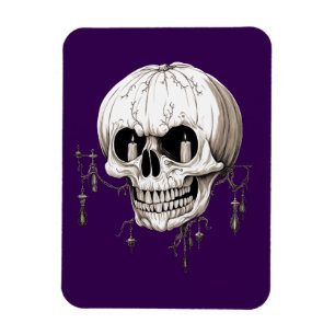 Magnet Flexible Crâne fondu d'Halloween effrayant avec imagerie de