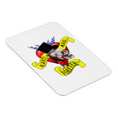 Magnet Flexible Crâne gothique romantique et coeur d'amour (Côté Droit)