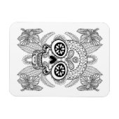 Magnet Flexible Crâne inspiré dans les fleurs (Horizontal)