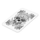 Magnet Flexible Crâne inspiré dans les fleurs (Côté Gauche)
