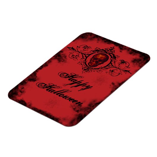 Magnet Flexible Crâne rouge gothique (Côté Gauche)