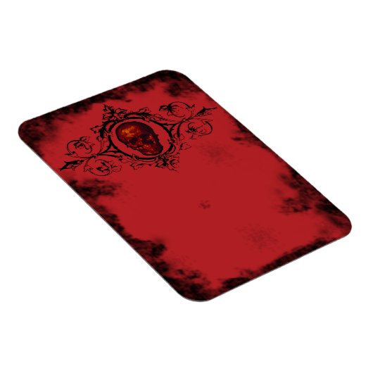 Magnet Flexible Crâne rouge gothique (Côté Droit)