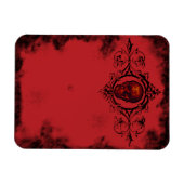 Magnet Flexible Crâne rouge gothique (Horizontal)