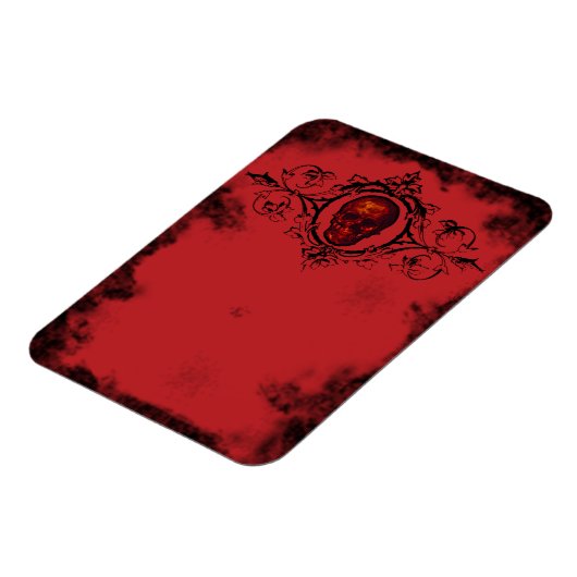 Magnet Flexible Crâne rouge gothique (Côté Gauche)