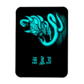 Magnet Flexible Crâne - Tête diabolique avec serpent (Vertical)