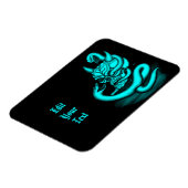 Magnet Flexible Crâne - Tête diabolique avec serpent (Côté Gauche)