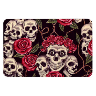 Magnet Flexible Crânes et roses