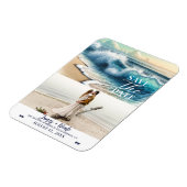 Magnet Flexible Crashing Ocean Waves Coastal Save the Date Photo (Côté Gauche)