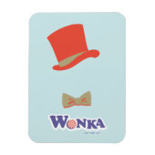 Magnet Flexible Cravate Wonka Top Hat & Bow (Vertical)