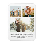 Magnet Flexible Create Your Own Personalized 3 Photo and Quote (Vertical)