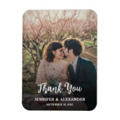 Magnet Flexible Create your own rustic photo Thank you Wedding (Vertical)