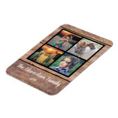 Magnet Flexible Create your own rustic wood family photo collage (Côté Gauche)