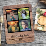 Magnet Flexible Create your own rustic wood family photo collage<br><div class="desc">Aimant photo avec personnalisation Collage photo de famille sur grange rustique arrière - plan de bois Ajoutez vos propres photos personnelles pour personnaliser l'aimant et votre propre texte. Si vous avez besoin d'aide,  veuillez me contacter.</div>